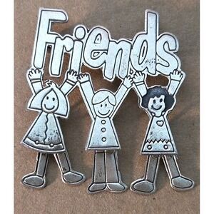 Mexico Sterling Silver 925 Friends Dangle Legs Save the Children Brooch Pin 11.8